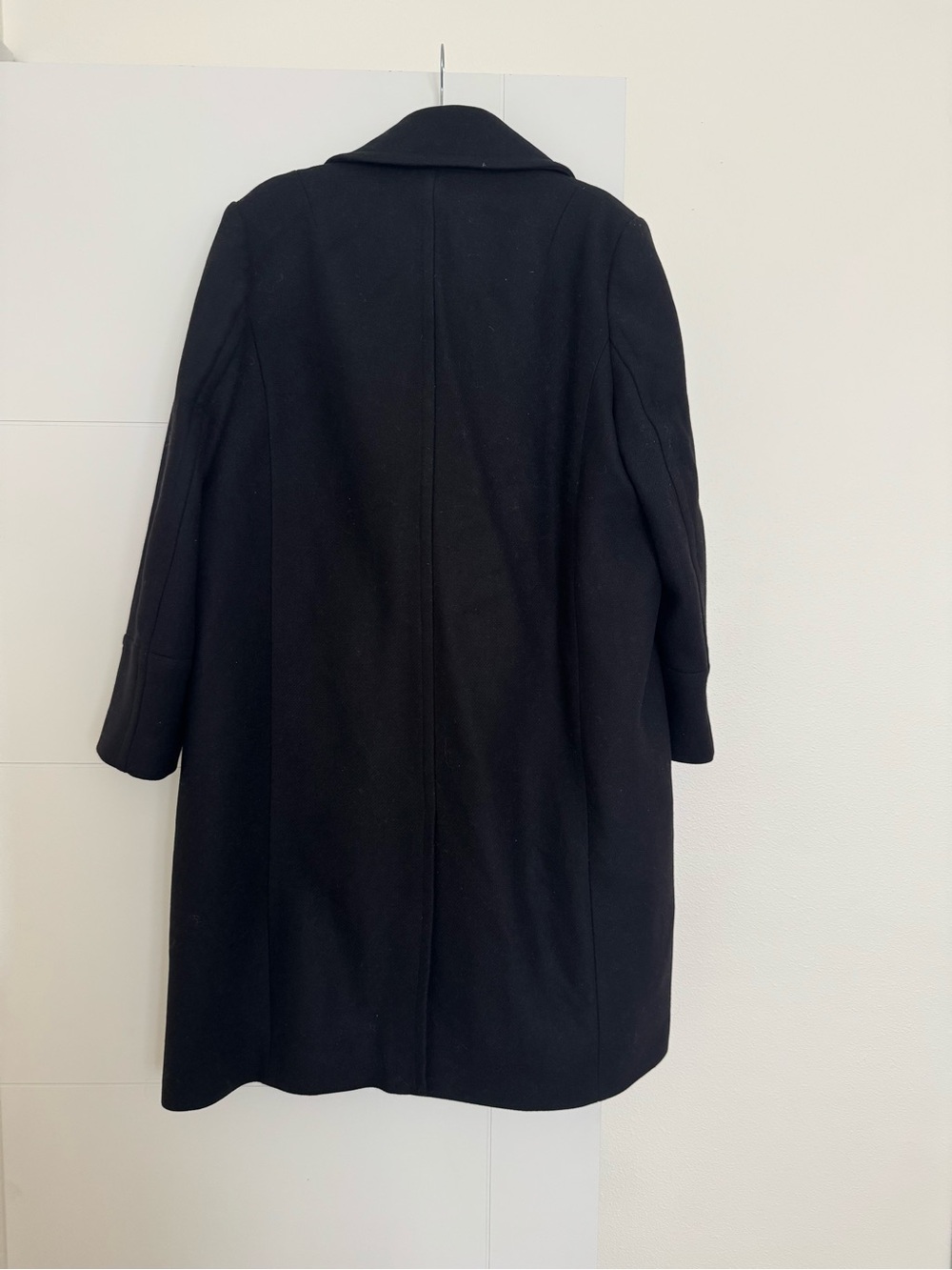 Reiss Katia Wool Blend Felt Coat In Black Size US 14/ UK 18 $625 - Picture 4 of 8